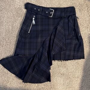 Divine Heritage Navy Plaid Skirt